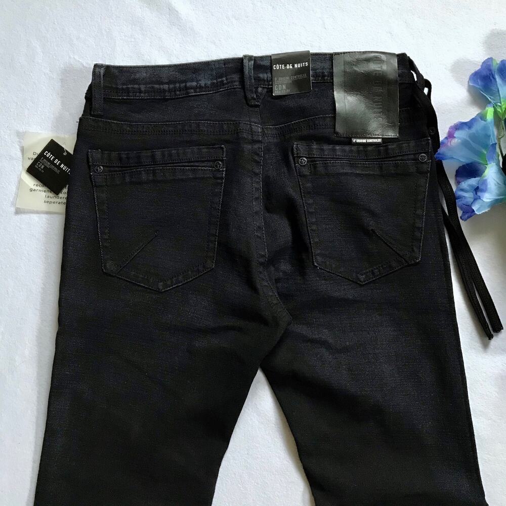 Cote De Nuits NWT Black Skinny Jeans Men 32/32 - Picture 7 of 11